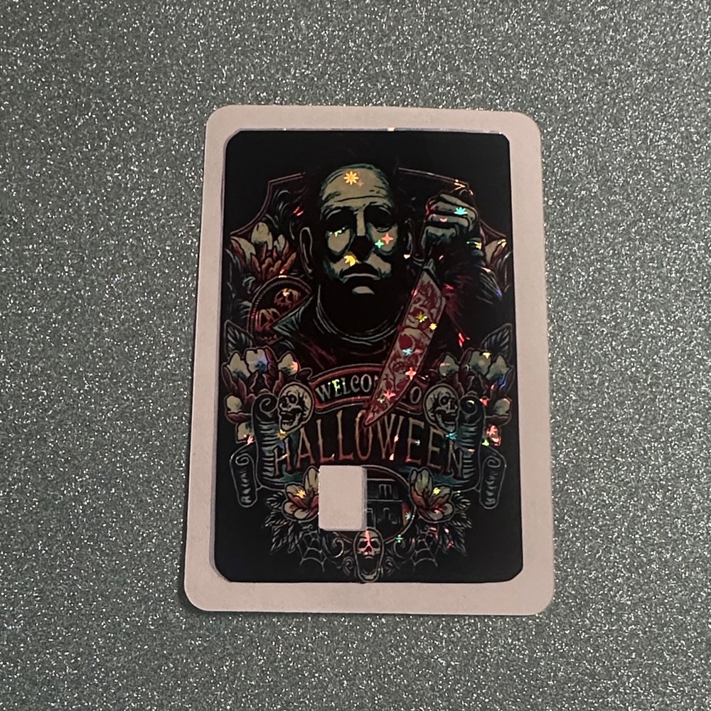 Halloween Themed Credit Card Skin with Colorful Design